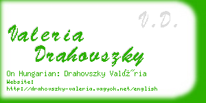 valeria drahovszky business card